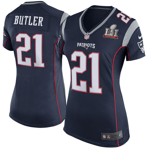 Malcolm Butler New England Patriots Nike Women's Super Bowl LI Bound Game Jersey - Navy